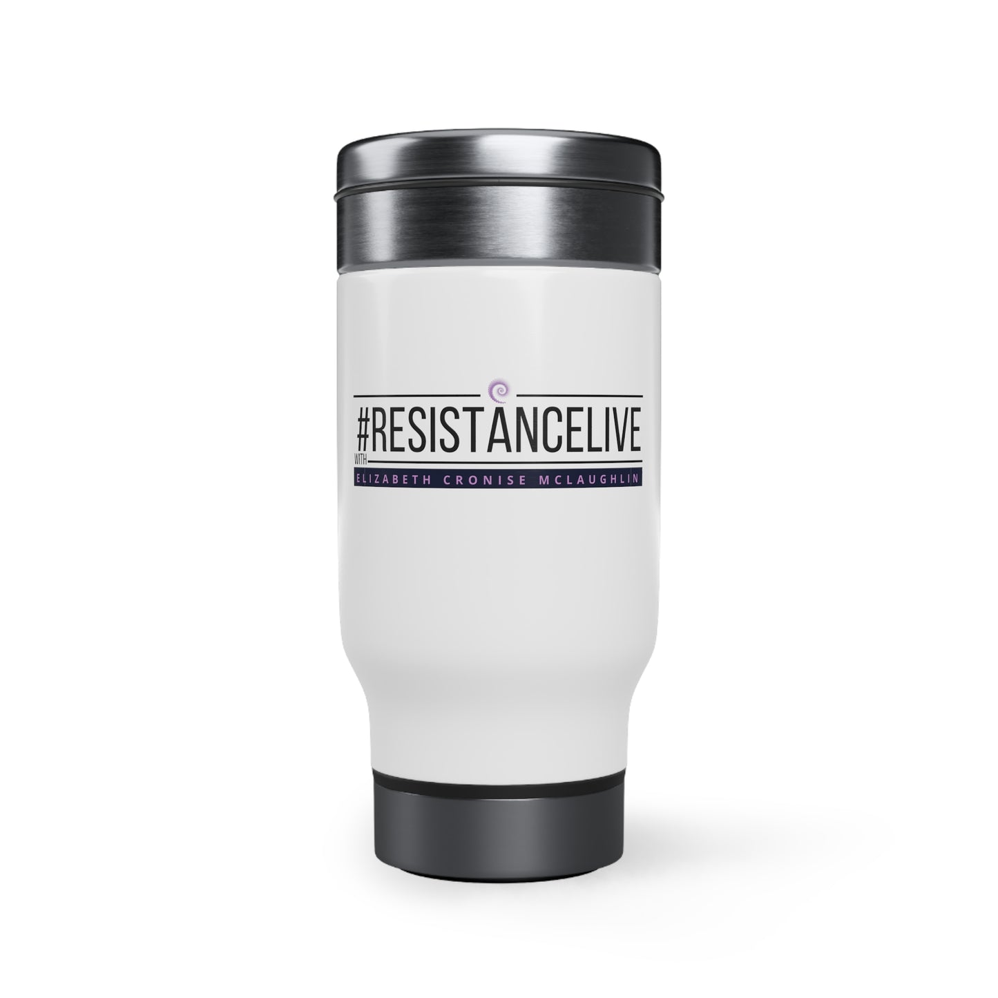 ResistanceLive Stainless Steel Travel Mug with Handle, 14oz