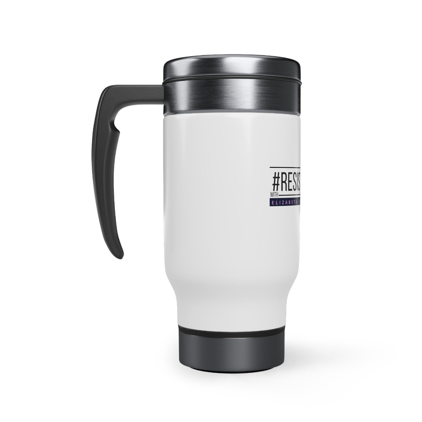 ResistanceLive Stainless Steel Travel Mug with Handle, 14oz